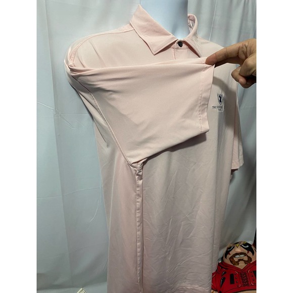 Foot Joy Polo Mens Size Large Prodry Lisle light pink Governors Club Tennessee - Picture 12 of 12